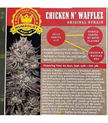 CHICKEN N WAFFLEZ 3FEM (Jelly Donutz 117 x Purple Cartel By Xotic Flavors)